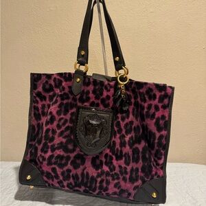 Juicy Couture Pink and Black Leopard Tote